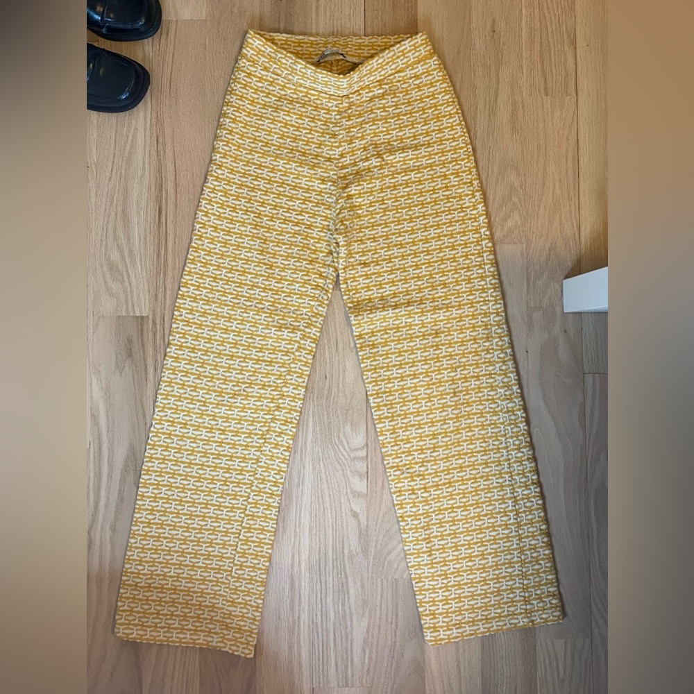 Pattern flared pants
